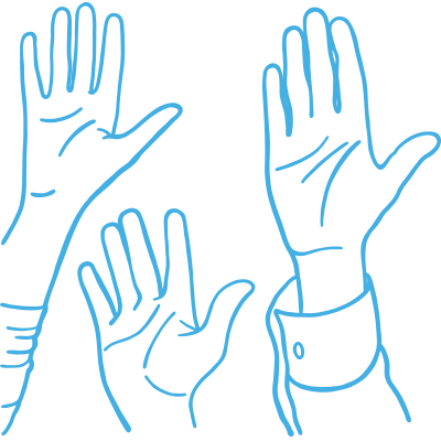 Engaging Staff Hands in the Air