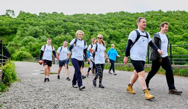 Group of Lloyds Banking Group colleagues train for walking event