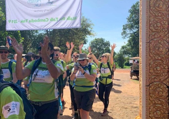 Walk The Talk trekkers arriving to Angkor Wat