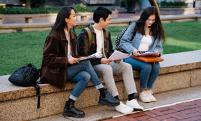 Students talking about mental health