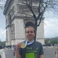 Alexander Cobb in Paris with his meddle