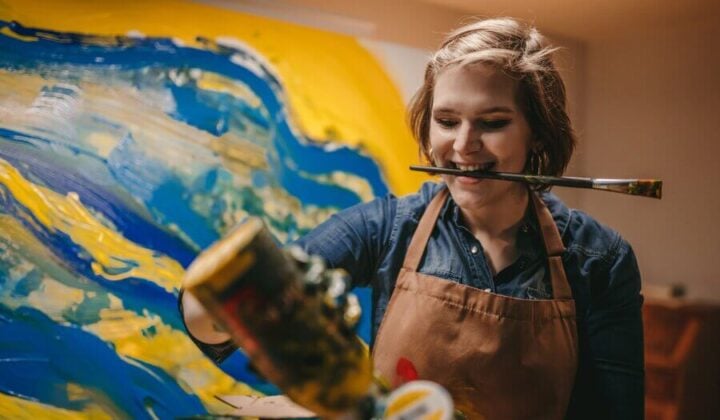 Enjoying painting