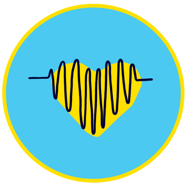 Illustration of a heart beat and ECG