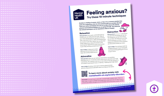 Front cover of anxiety guide