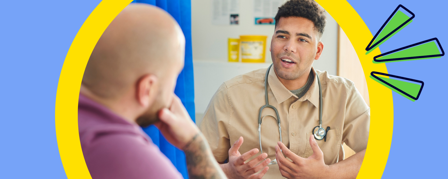 Patient talking to their GP