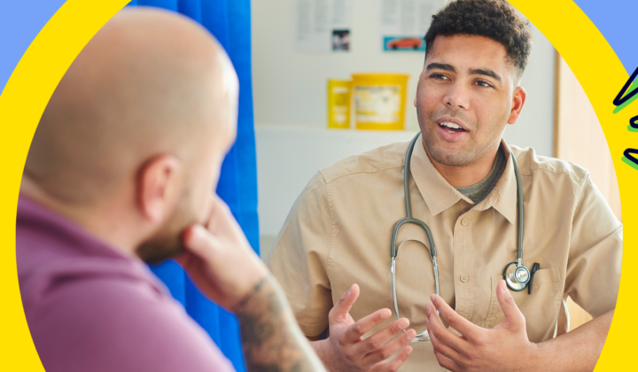 Patient talking to their GP